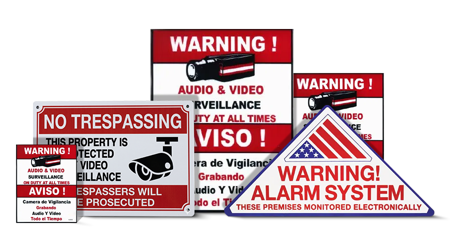 CCTV & Security Warning Signs | Tristate Low Voltage Supply